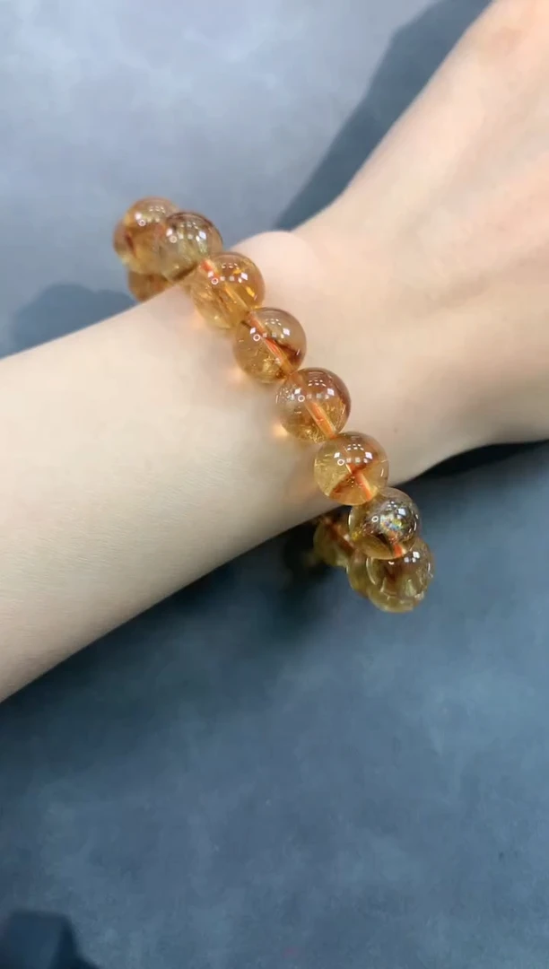 【闪购商品】黄晶手链未镶嵌29号暴力黄阿赛单圈11.5mm