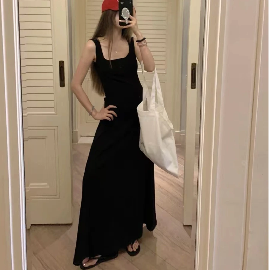 [福利品]2025春夏新款韩版气质显瘦带无袖连衣裙洋气洋气衣服女