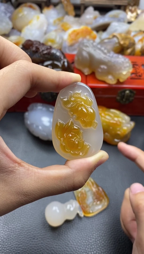 未镶嵌手把玛瑙/玉髓这****个00