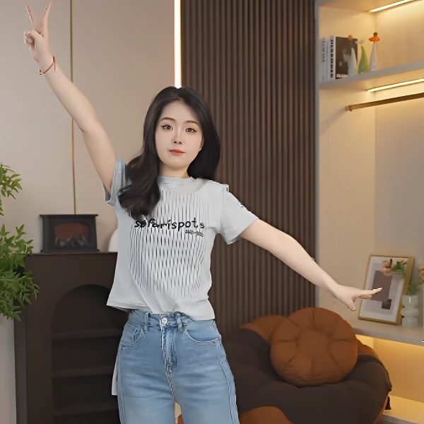 次日发货纯棉打底夏季短袖女生t恤设计感穿搭修身显瘦优质款上衣