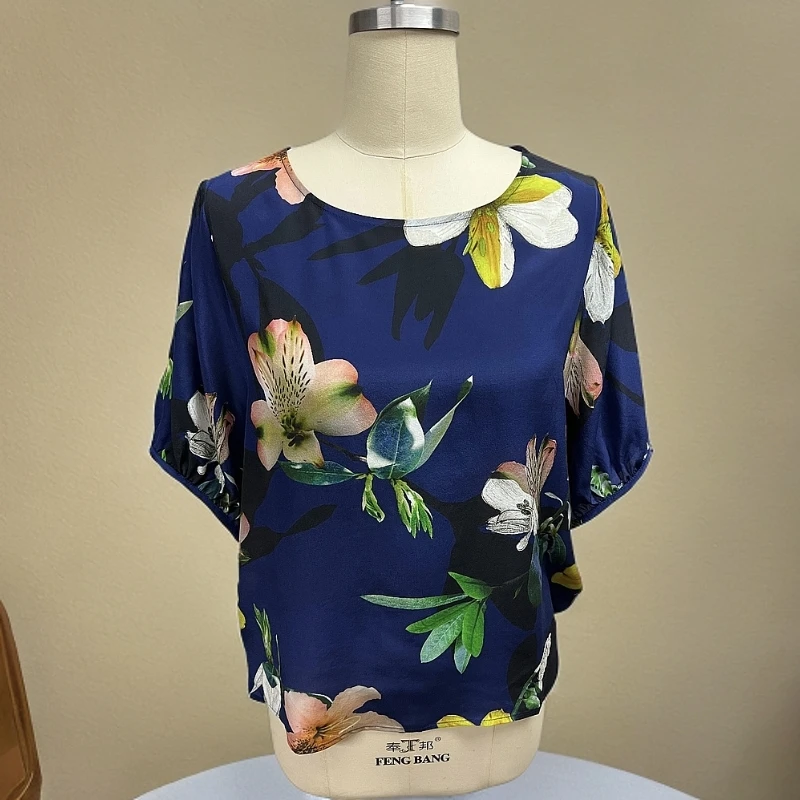 【098】重磅桑蚕丝简约百搭气质风宽松衬衫休闲上衣5002-H70