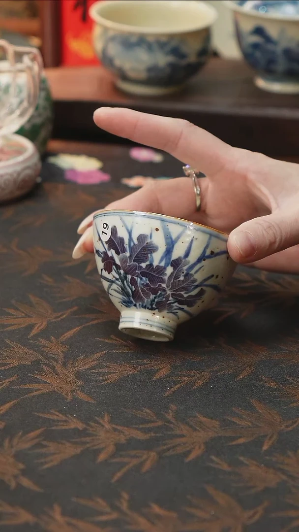 杯景德镇陶瓷杯碗柴烧多人