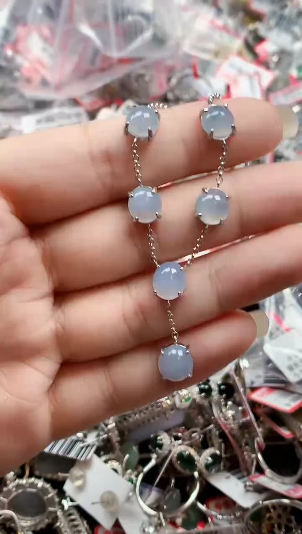 银S925镶嵌戒指翡翠天然A货缅甸翡翠