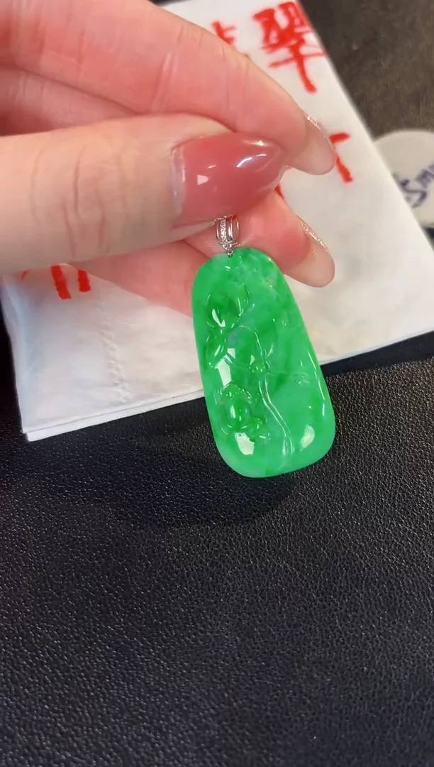 【闪购商品】翡翠颈饰18K金镶嵌缅料A货/支持复检/一件