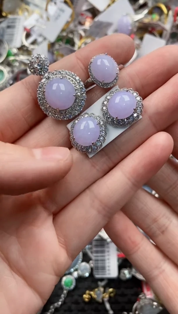 银S925镶嵌戒指翡翠4444----3