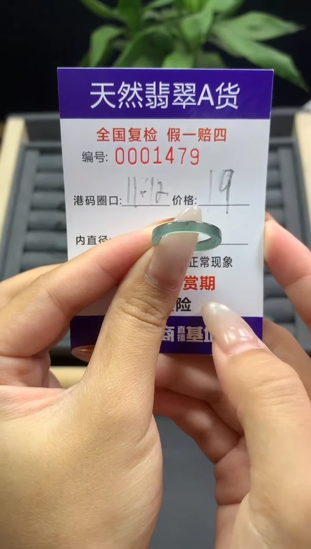 未镶嵌戒指翡翠天然  1479
