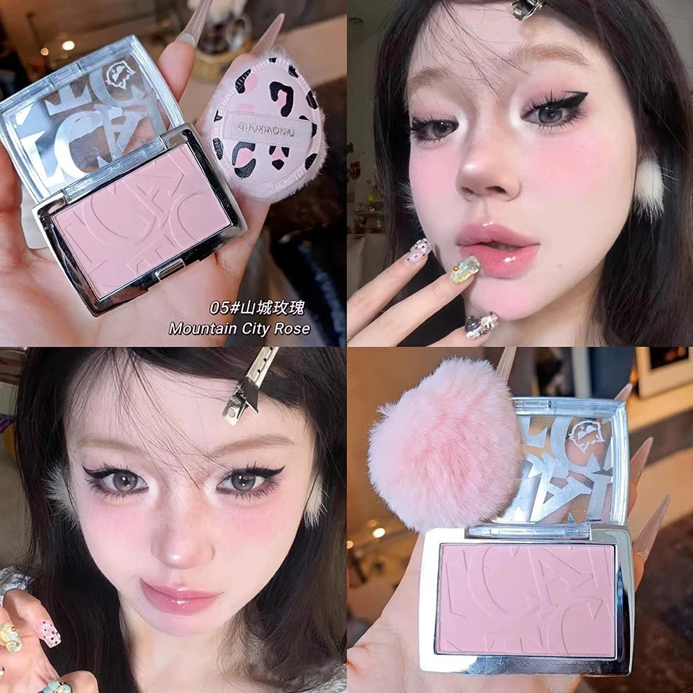一颗成妆！哪柚蜜粉韩系腮红单色哑光高光修容膨胀收缩色晒红纯欲