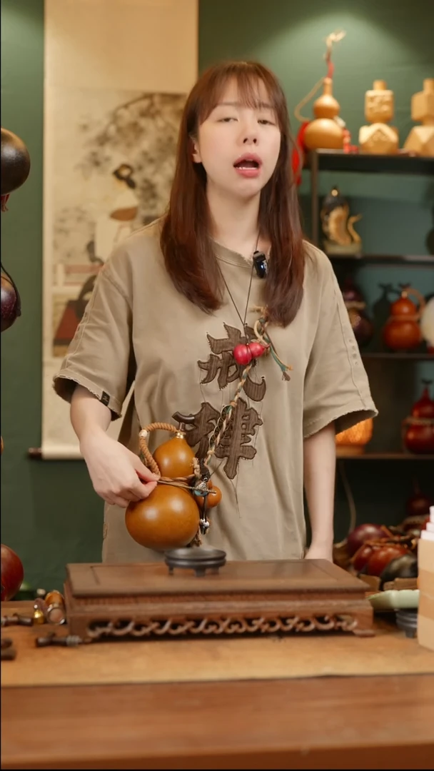 187号精品天然大漆工艺防渗内胆酒葫芦~