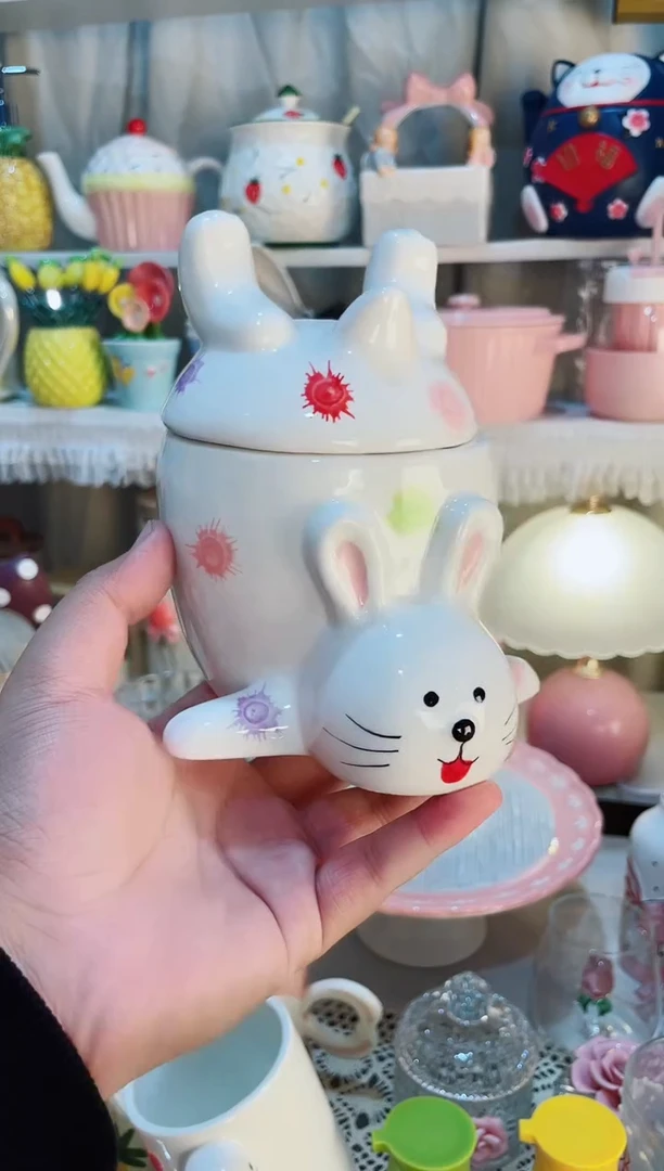 【闪购商品】瓷片小兔子罐  微瑕