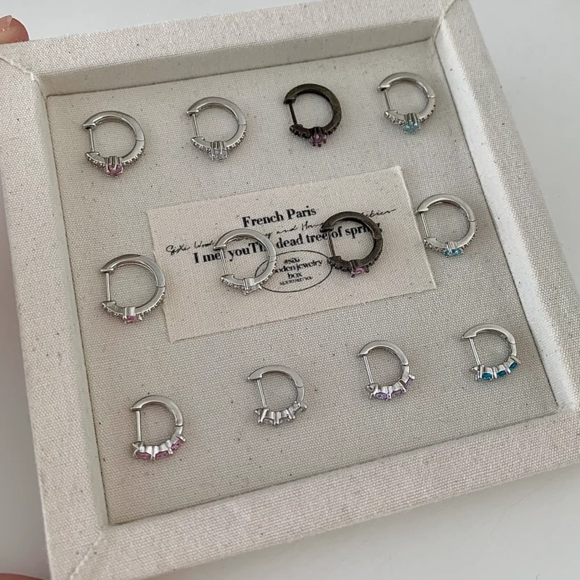 铜合金耳饰 RINGRING商店耳骨钉环d型直针耳圈耳钉圈圈耳环