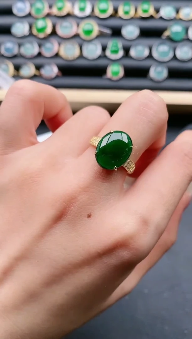 【闪购商品】翡翠戒指银S925镶嵌11111
