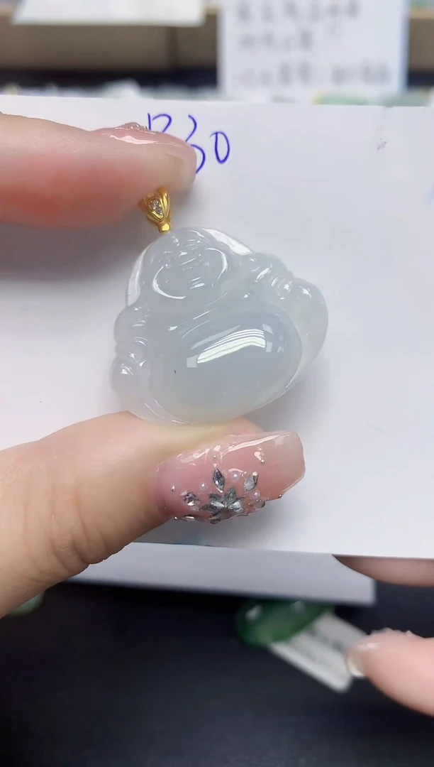 颈饰未镶嵌翡翠天然缅甸翡翠A货翡翠百元以上9元证书费自理