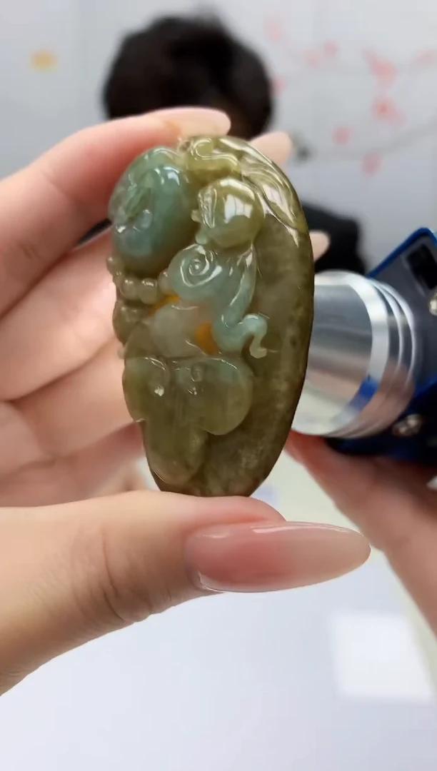 【闪购商品】定制翡翠未镶嵌5145jj-毛货挂件81