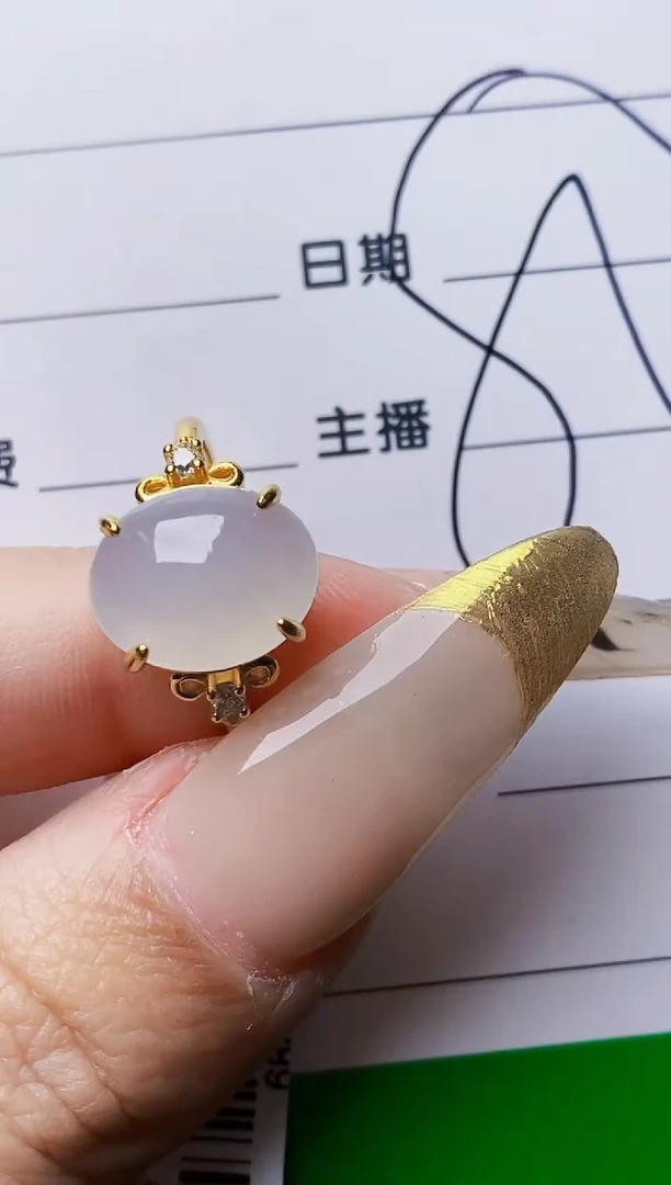 银S925镶嵌戒指翡翠3075