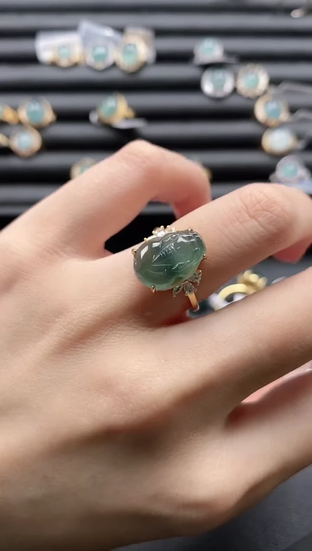 【闪购商品】翡翠戒指银S925镶嵌1111