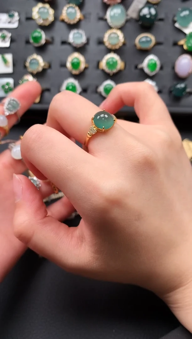 【闪购商品】翡翠戒指银S925镶嵌4576547