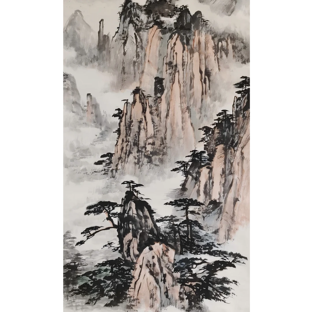 【辽拍】V250709-2-784《山水》(5.9平尺) 纸本镜片 yy1226t