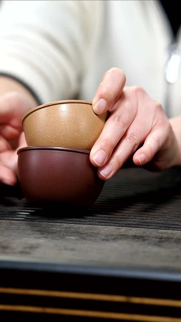 【闪购商品】紫砂茶壶01-黄金段+底槽清鸡缸杯80cc