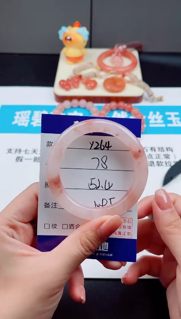 未镶嵌手镯石英质玉Y264--52.4