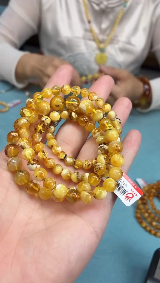 琥珀颈饰未镶嵌项链