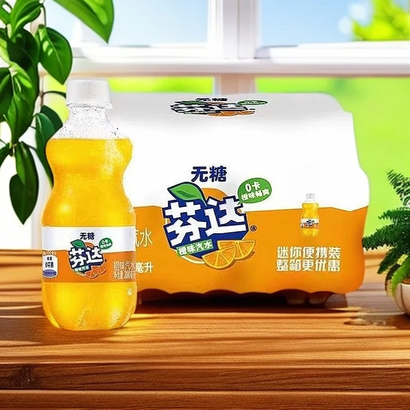 无糖芬达300ML*8瓶小瓶装网红饮料经典好喝清爽纯悦