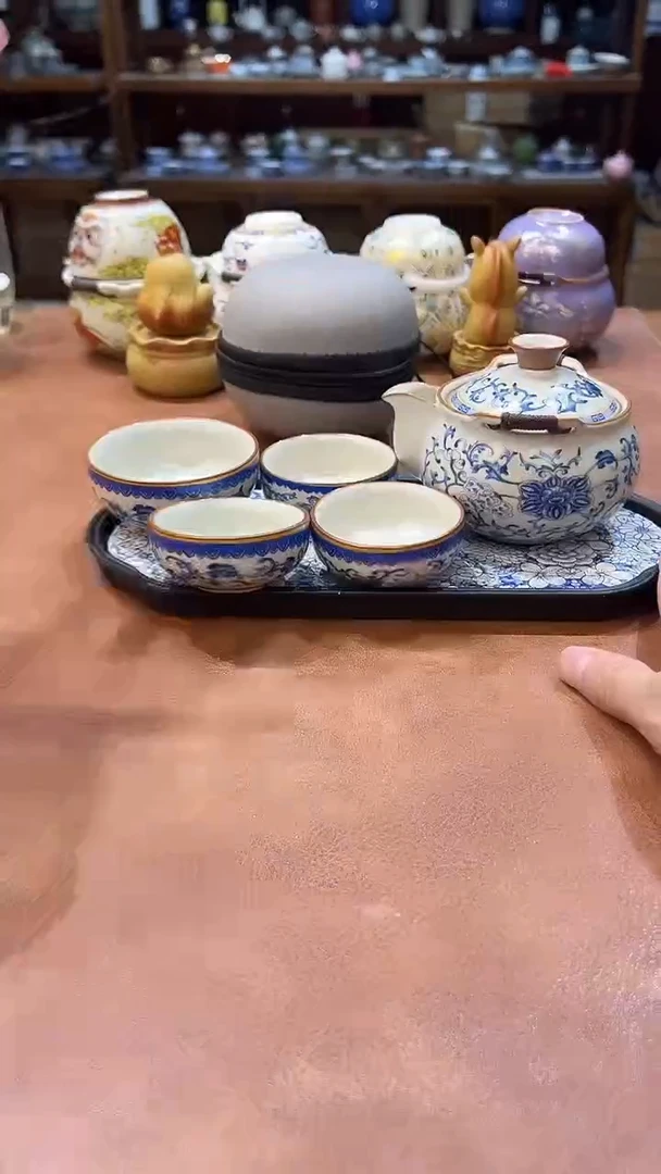 真的很便宜会开片的旅行茶具