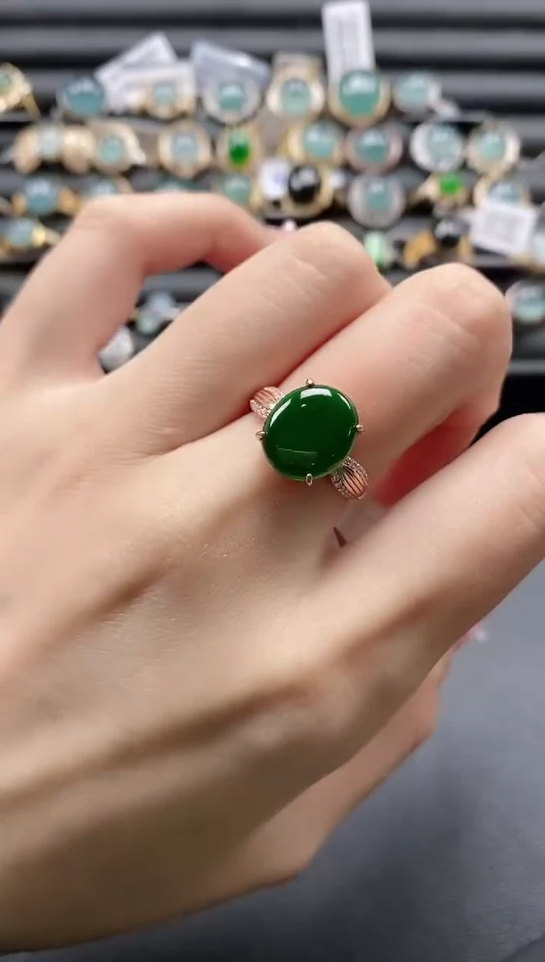 【闪购商品】翡翠戒指银S925镶嵌1111