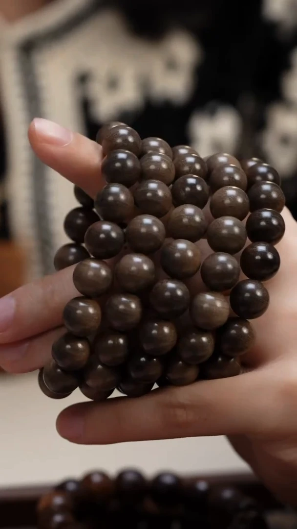 檀香木手串/手链阴沉老山檀香1.2圆珠单圈瑕疵多样式已发其一