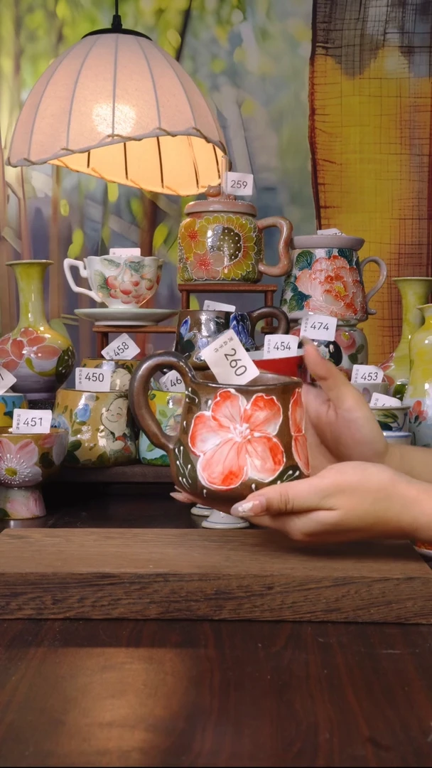 摆件泥垚手作 景德镇手工手绘器物