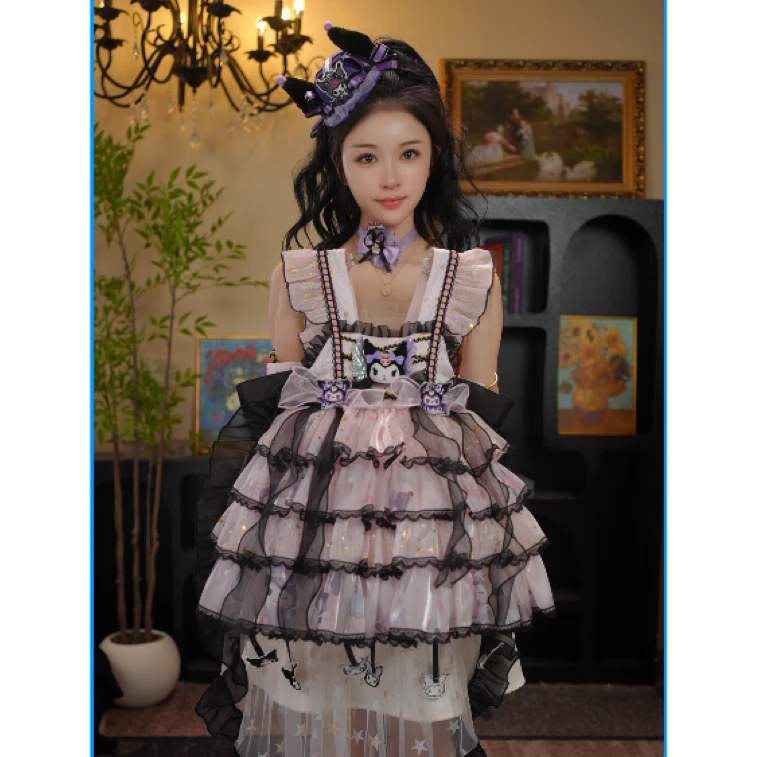 AODUOSEN/奥多森夏季新款高端定制库洛米女童洛丽塔汉服连衣裙