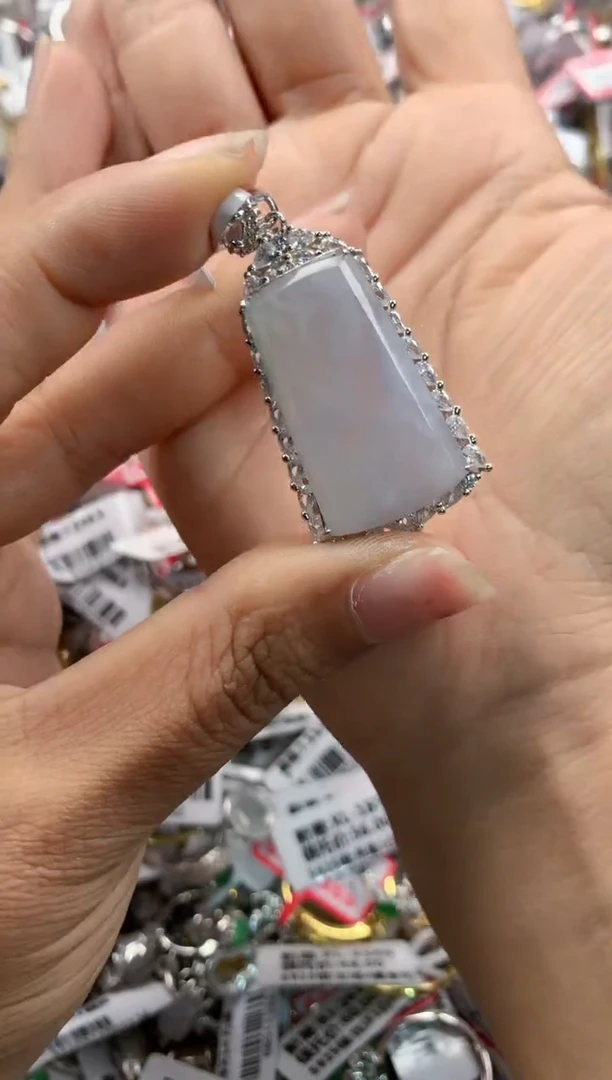 银S925镶嵌戒指翡翠101010---6