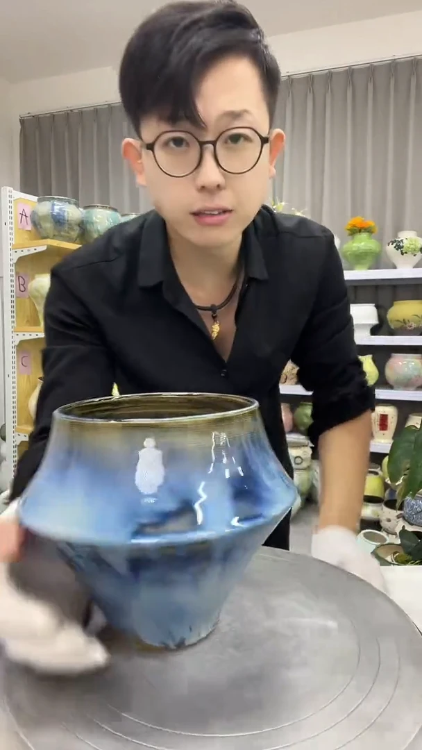 【10.8号】陶瓷花盆直播链接  高：   17  口：14