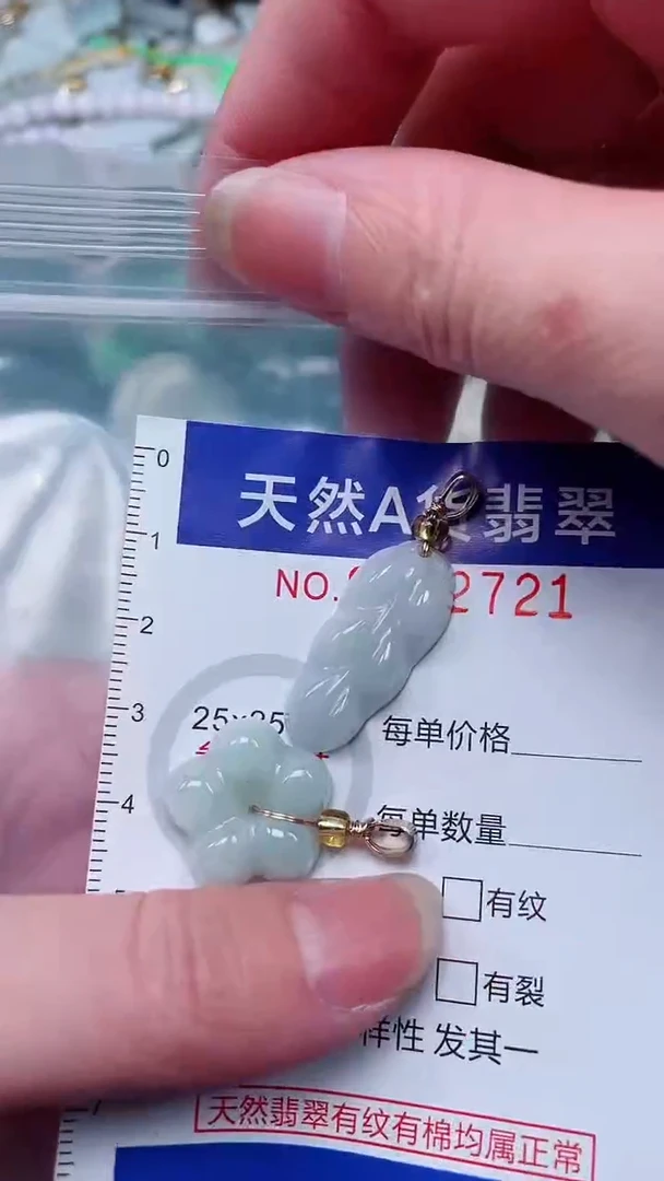 翡翠未镶嵌吊坠(赠链)1