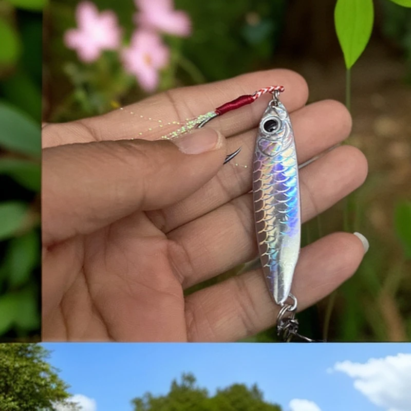 飘落铁板鱼鳞纹适用克星饵钓鱼全水层路亚饵铁板路亚饵路亚铁板饵