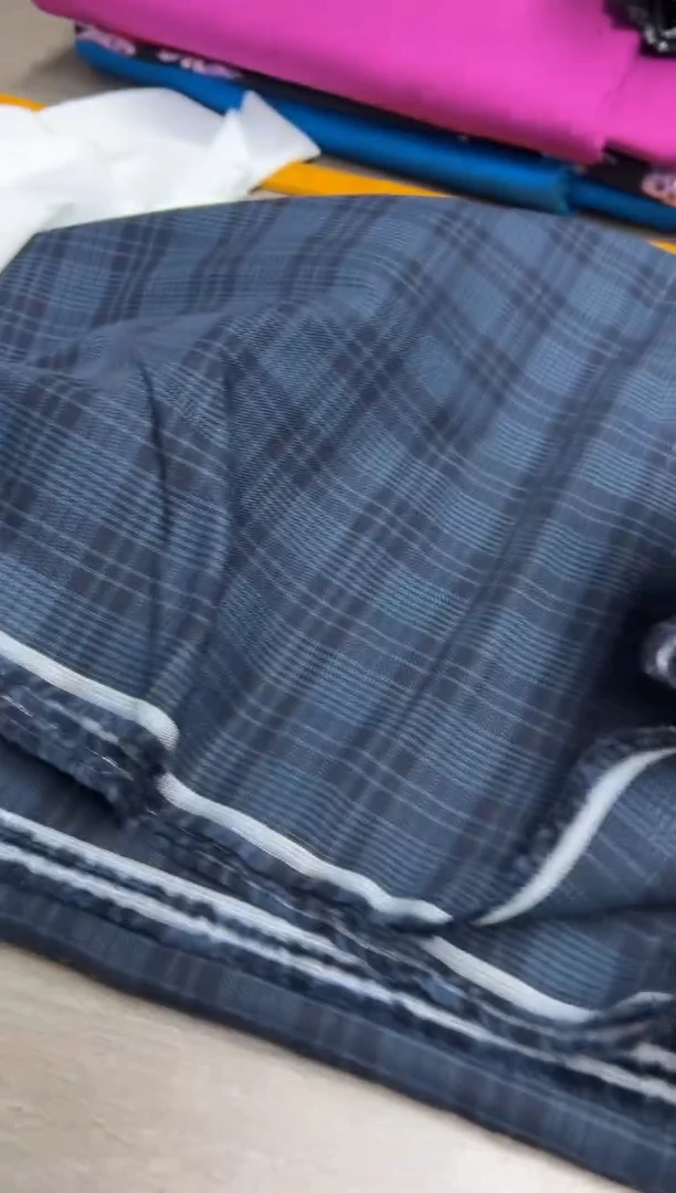 棉40号 全棉磨毛绿色格子 2米