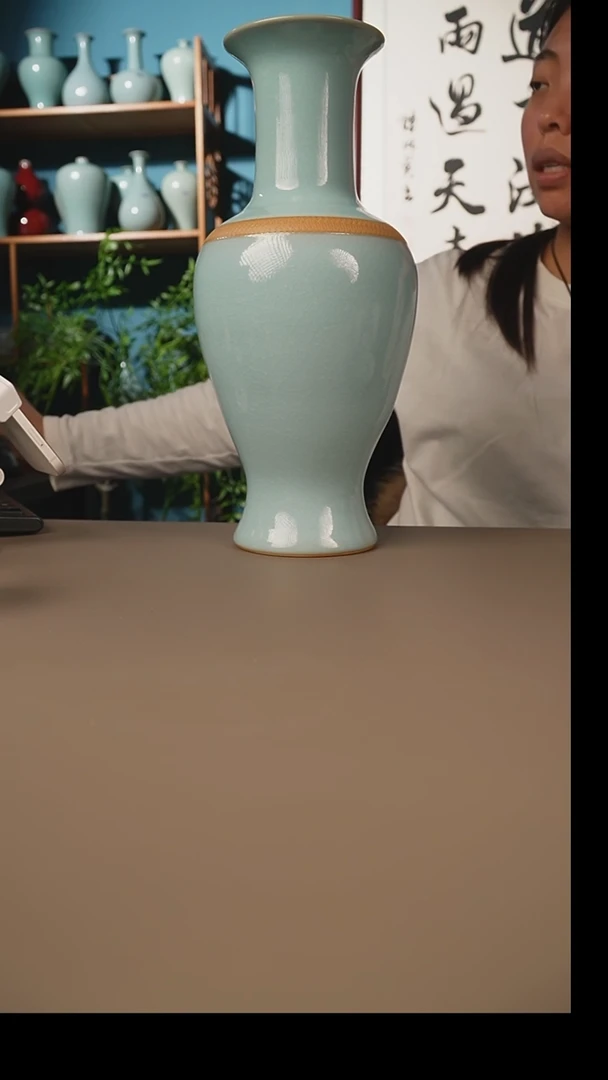 天青观音瓶微暇36