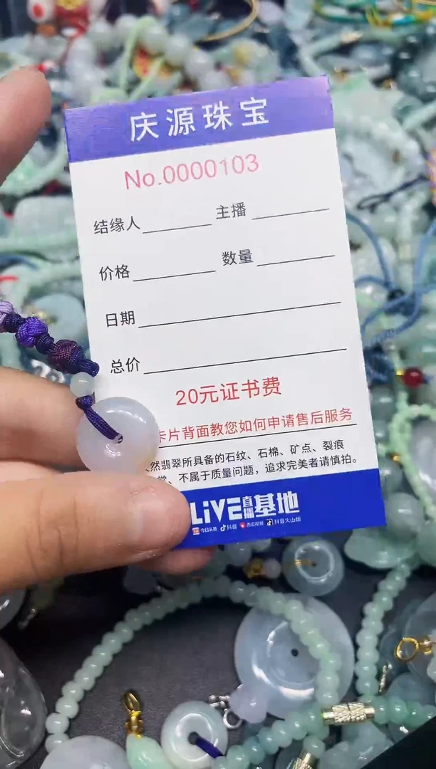 翡翠未镶嵌颈饰034
