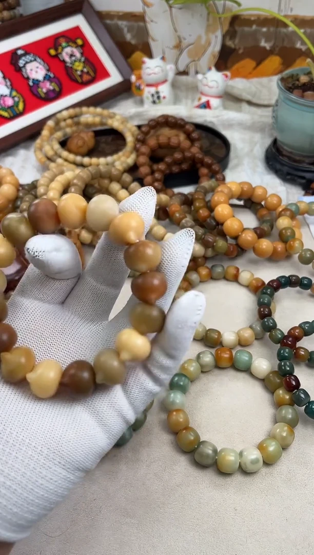 手串菩提根/象牙果a844 卡17.5 干磨瑕疵