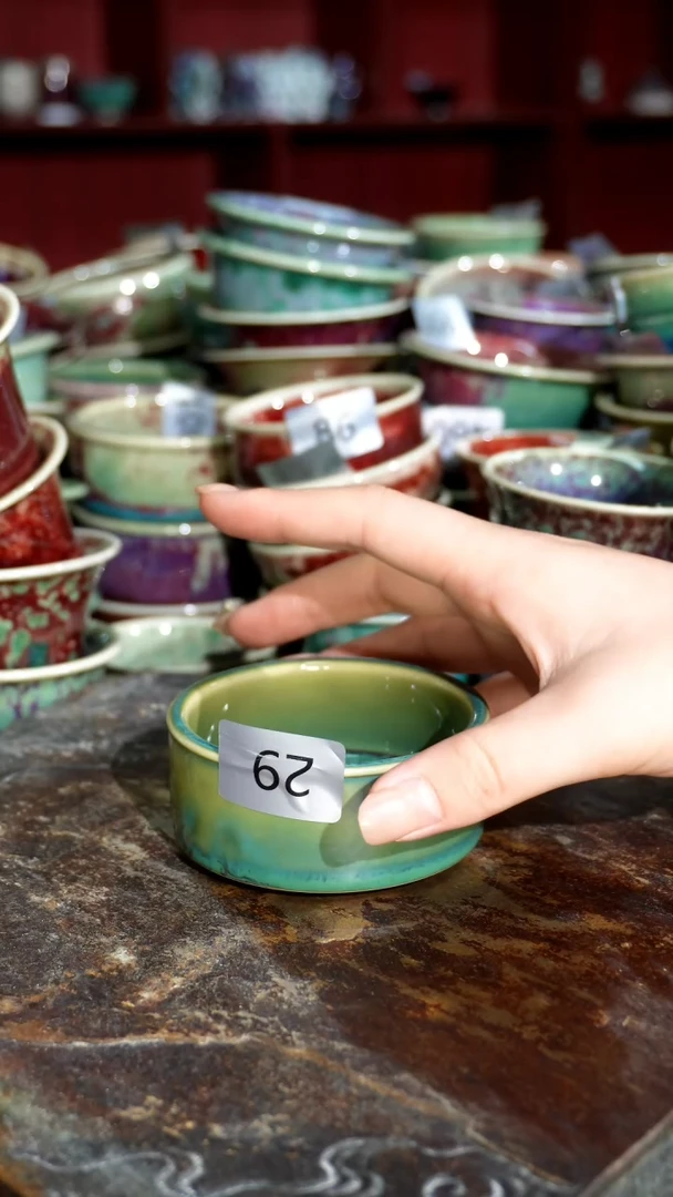 摆件精品窑变钧瓷茶器