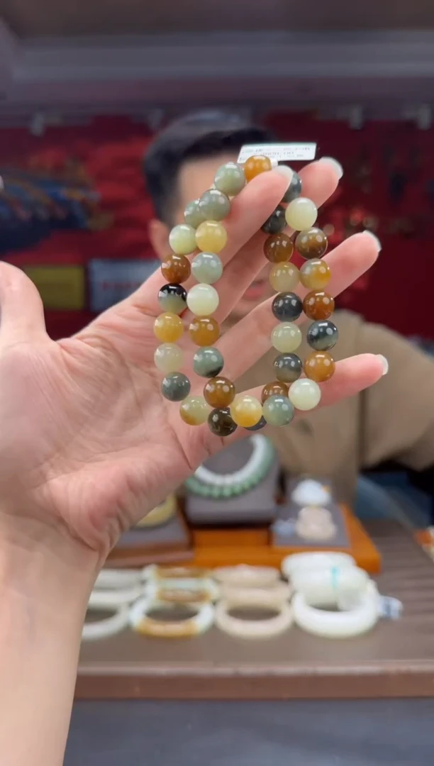未镶嵌手串和田玉楼兰三色手串 多样性发货拍一发一