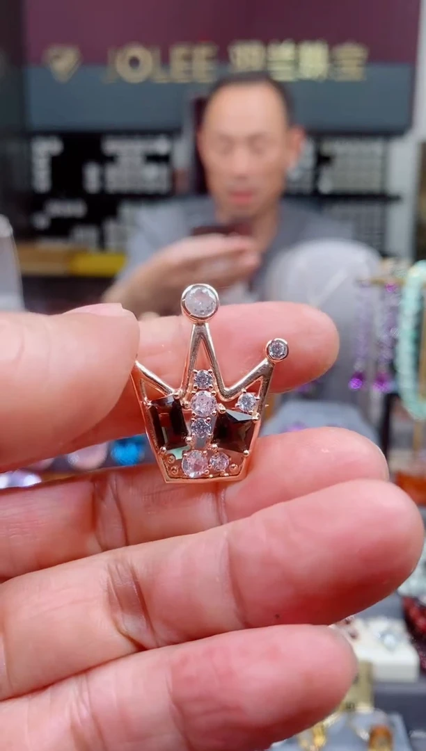 胸针银S925镶嵌水晶水晶胸针