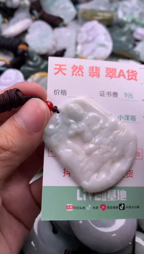 翡翠未镶嵌吊坠(不含链)1
