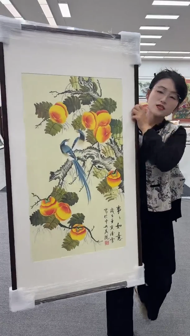 国画手绘 事事如意 125*65