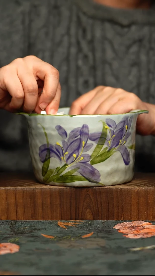 杯釉下彩手工手绘同款陶器