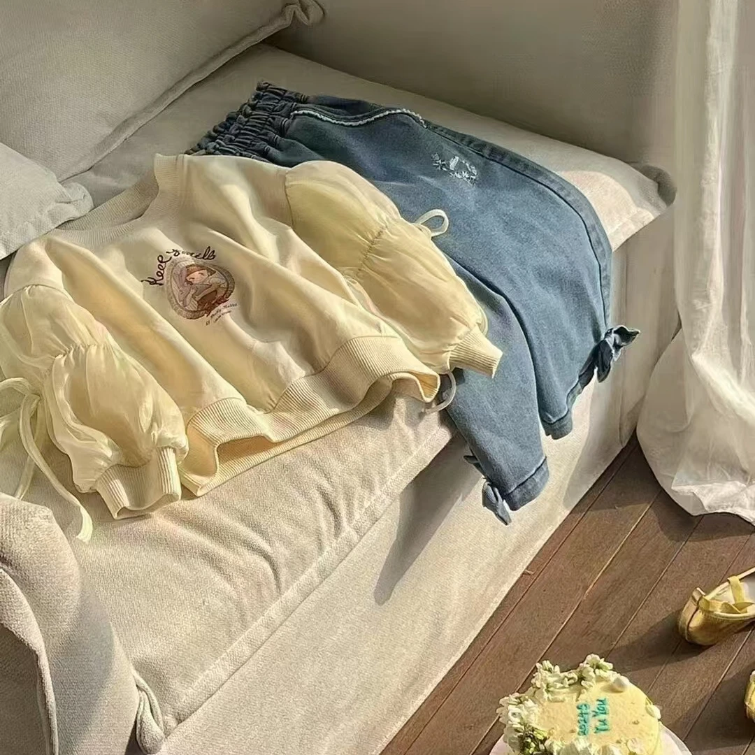 1154杏色开衫秋冬毛衣套头女童长袖时尚洋气