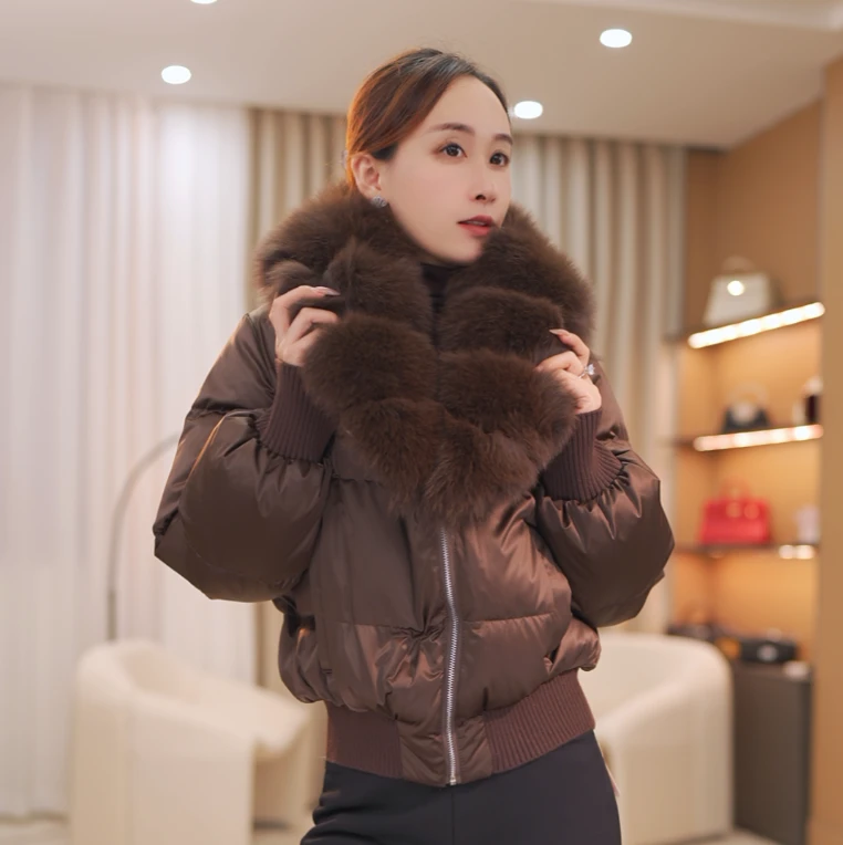 【晓时尚fashion】时尚女士短款羽绒服