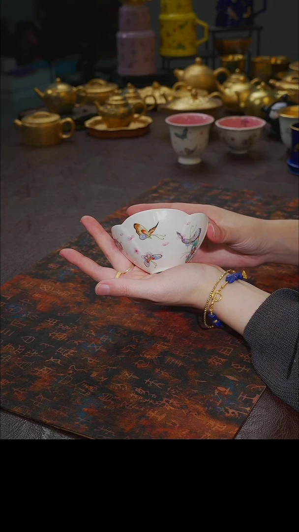 杯【宜景窑蝶舞系列】杯子