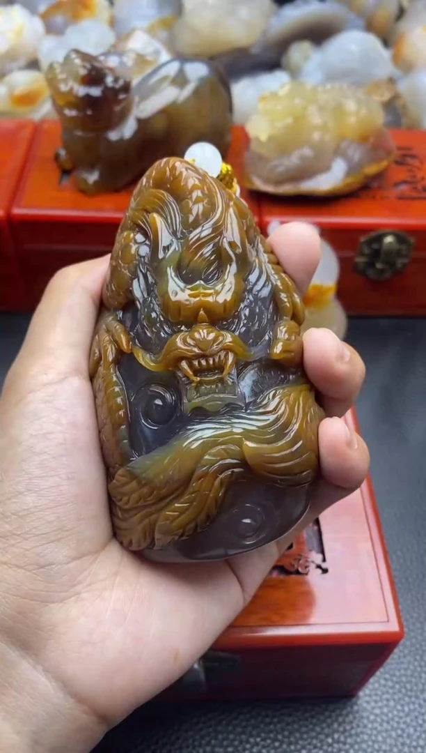 玛瑙/玉髓手把未镶嵌李*爷00