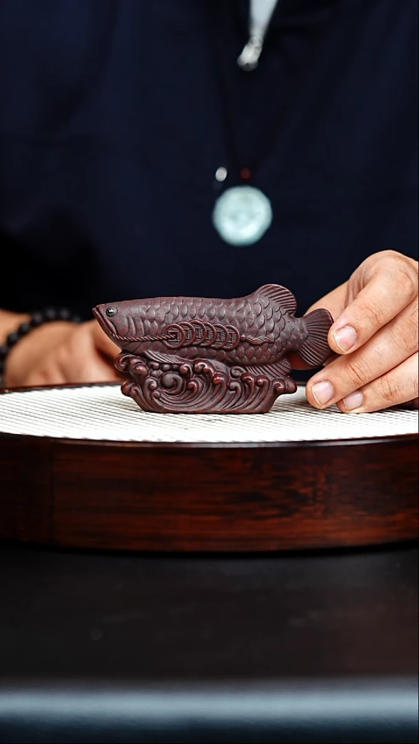 茶壶紫砂宜兴紫砂 茶宠 金龙鱼