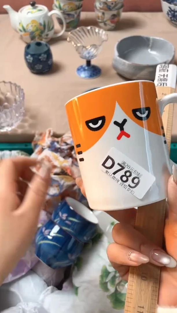 瓷片巧**咪瓷器瓷器D789